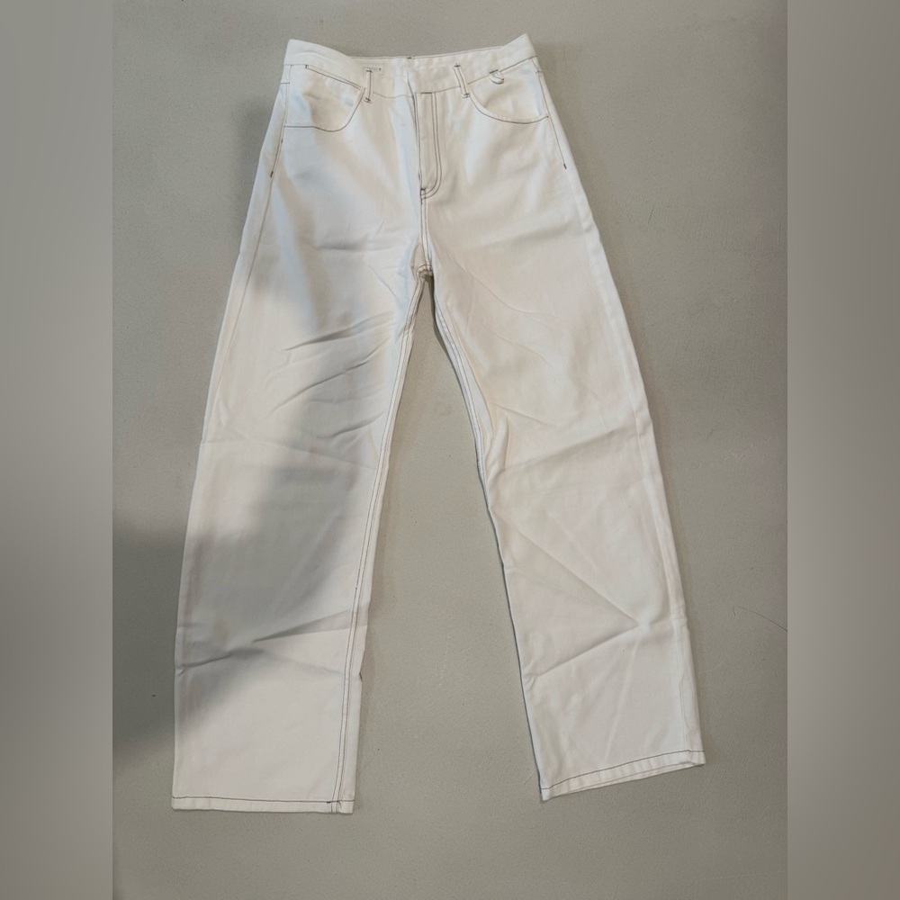 Zara Women’s Crisp White Straight Jeans